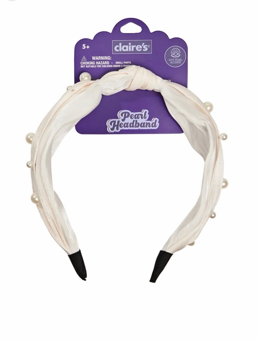 Claire's Pearl White Knotted Headband